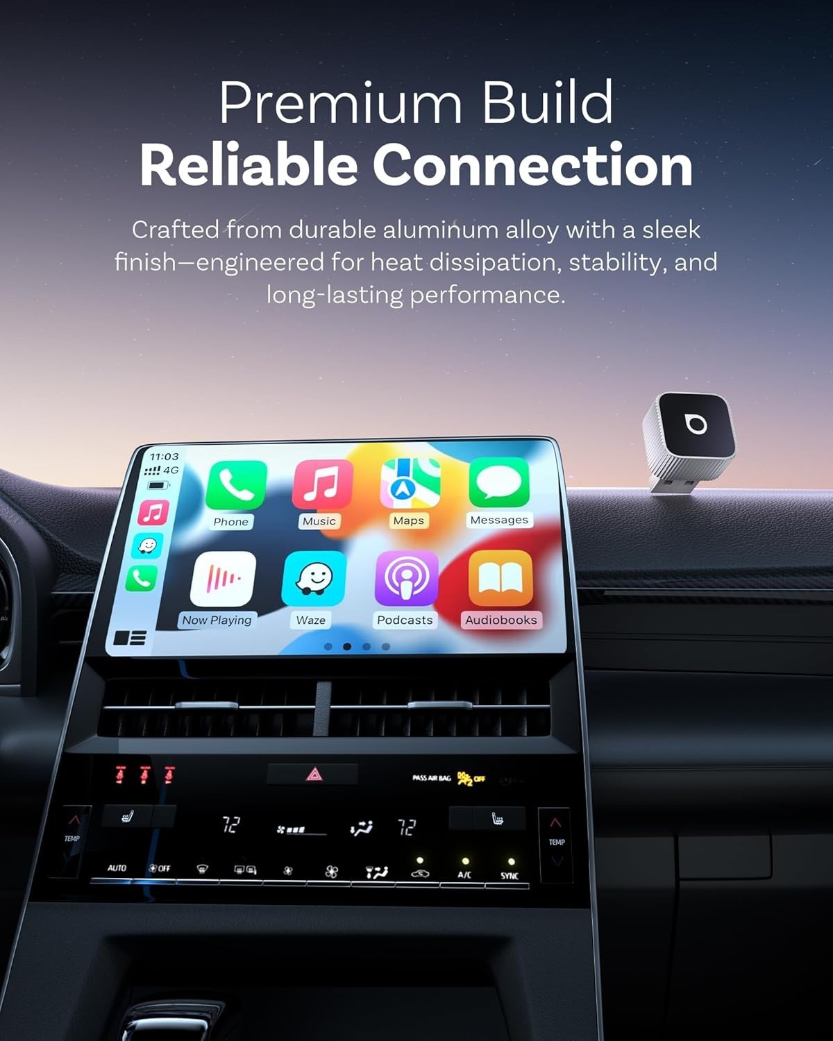 2026 USB Wireless CarPlay Adapter For iPhone Apple Dongle Plug & Play Auto Conne