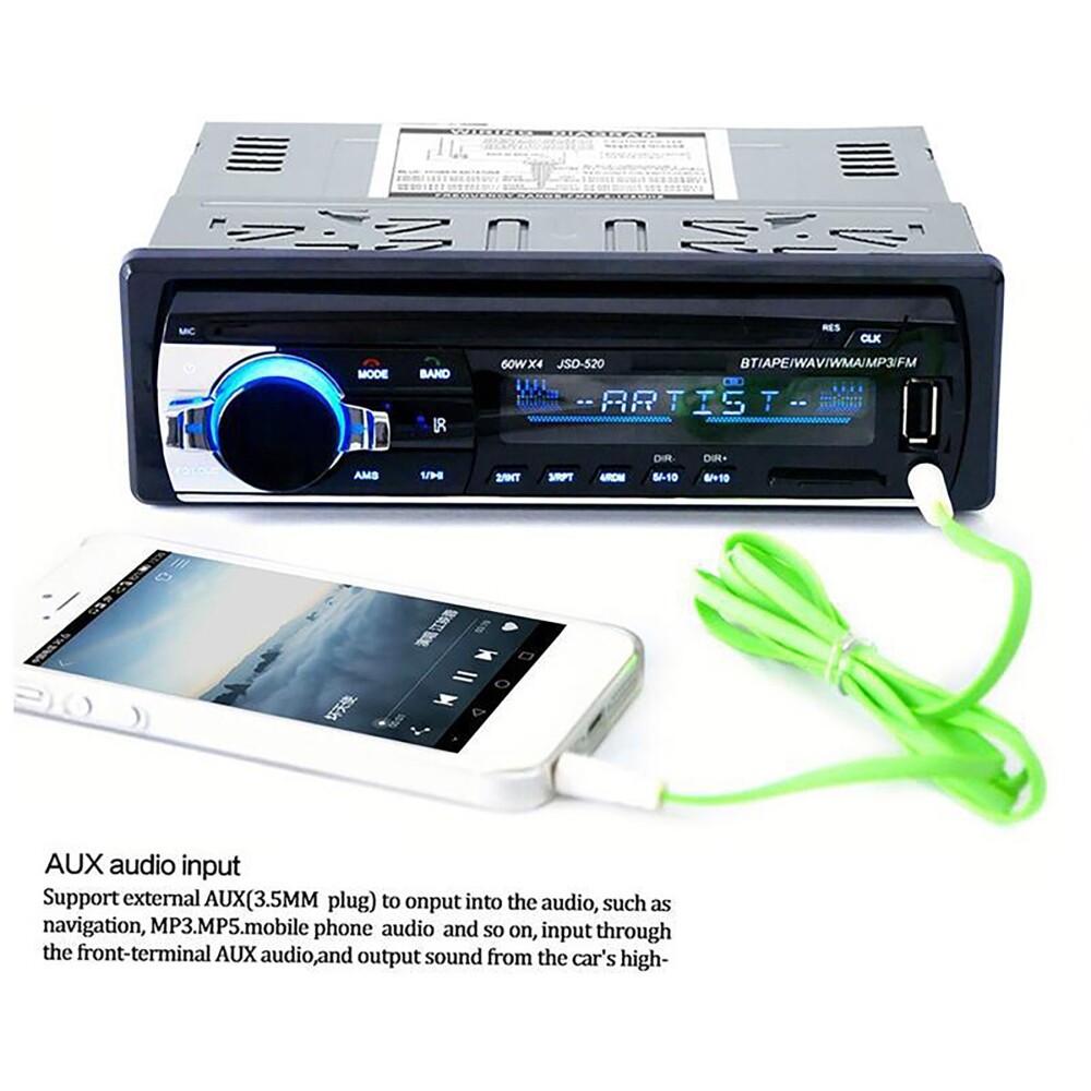 24V 60W Car MP3 Player Stereo Receiver bluetooth Audio Radio Handsfree Remote
