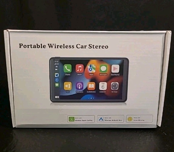 Portable 7″ Wireless Apple CarPlay Screen for Cars,Android Auto,Car Radio Stereo