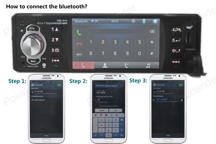 MIrror Link Bluetooth Car Radio 4.1Inch Single 1Din Touch Screen MP5 FM RDS