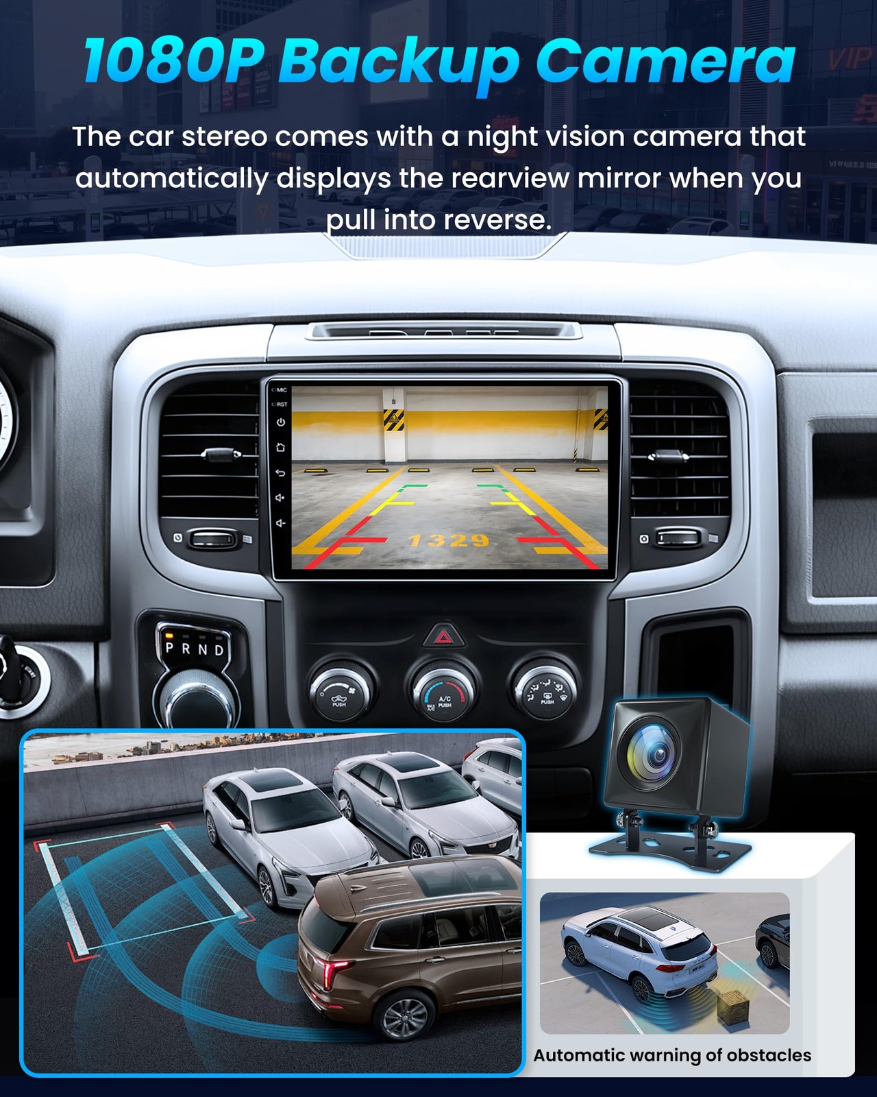 64G Radio CarPlay Mirror Link Apple Stereo Navi for Dodge Ram 1500 2500 013-2018