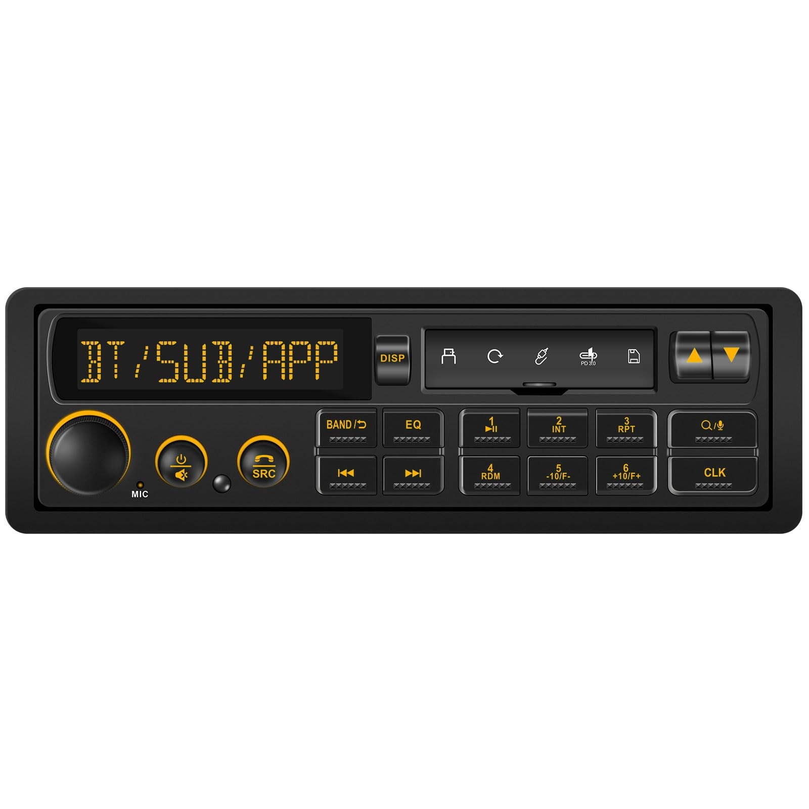 Bluetooth Retro Car Stereo Receiver – Single Din European Classic Look Radio …