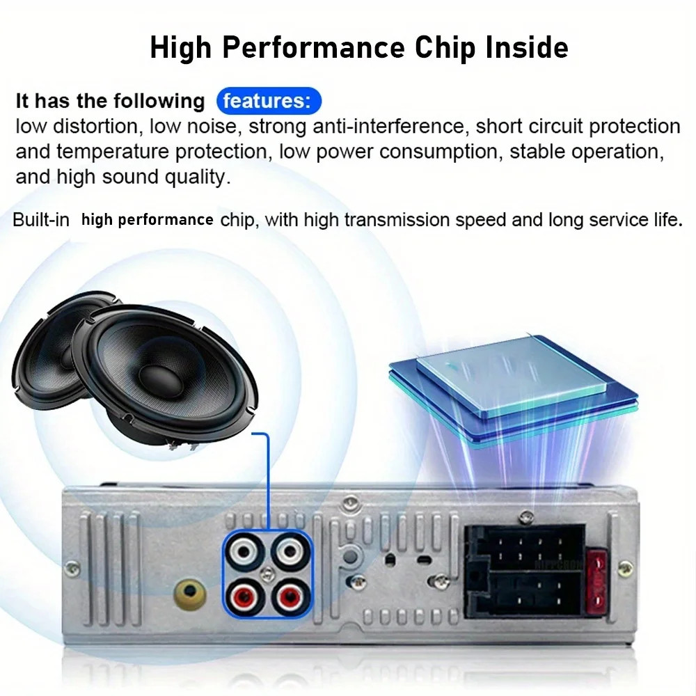Car Radio Stereo MP3 Player FM Radio 60W*4 Audio Music TF 1 din in Dash Kit