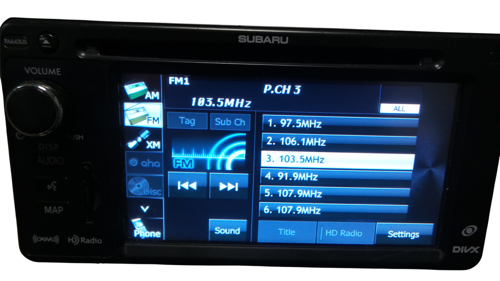 2012 – 2016 Subaru Impreza Forester OEM Touch Screen Navigation Radio