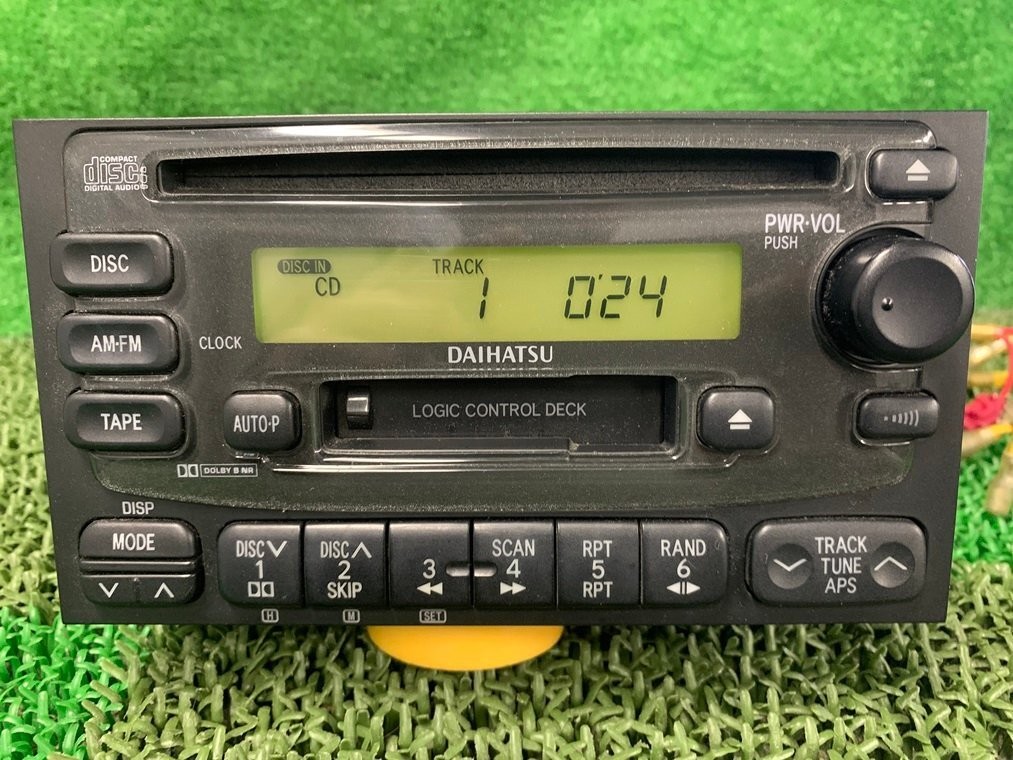 Daihatsu CQ-JD0000A 2DIN CD Cassette Receiver Near Mint JAPAN
