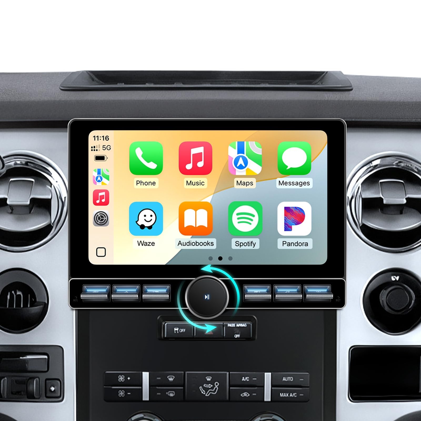 4G+64GB Car Stereo for Ford F150 2009-2014 (Manual AC ONLY) Radio Upgrade-Wir…