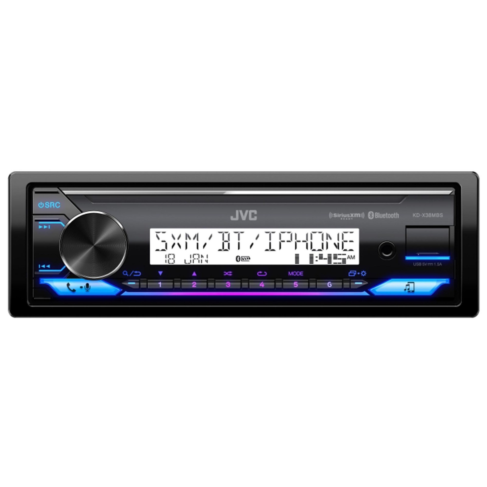 JVC Marine Receiver w/ Bluetooth USB SiriusXM 2Pairs Wet Sounds 6.5″ Speakers