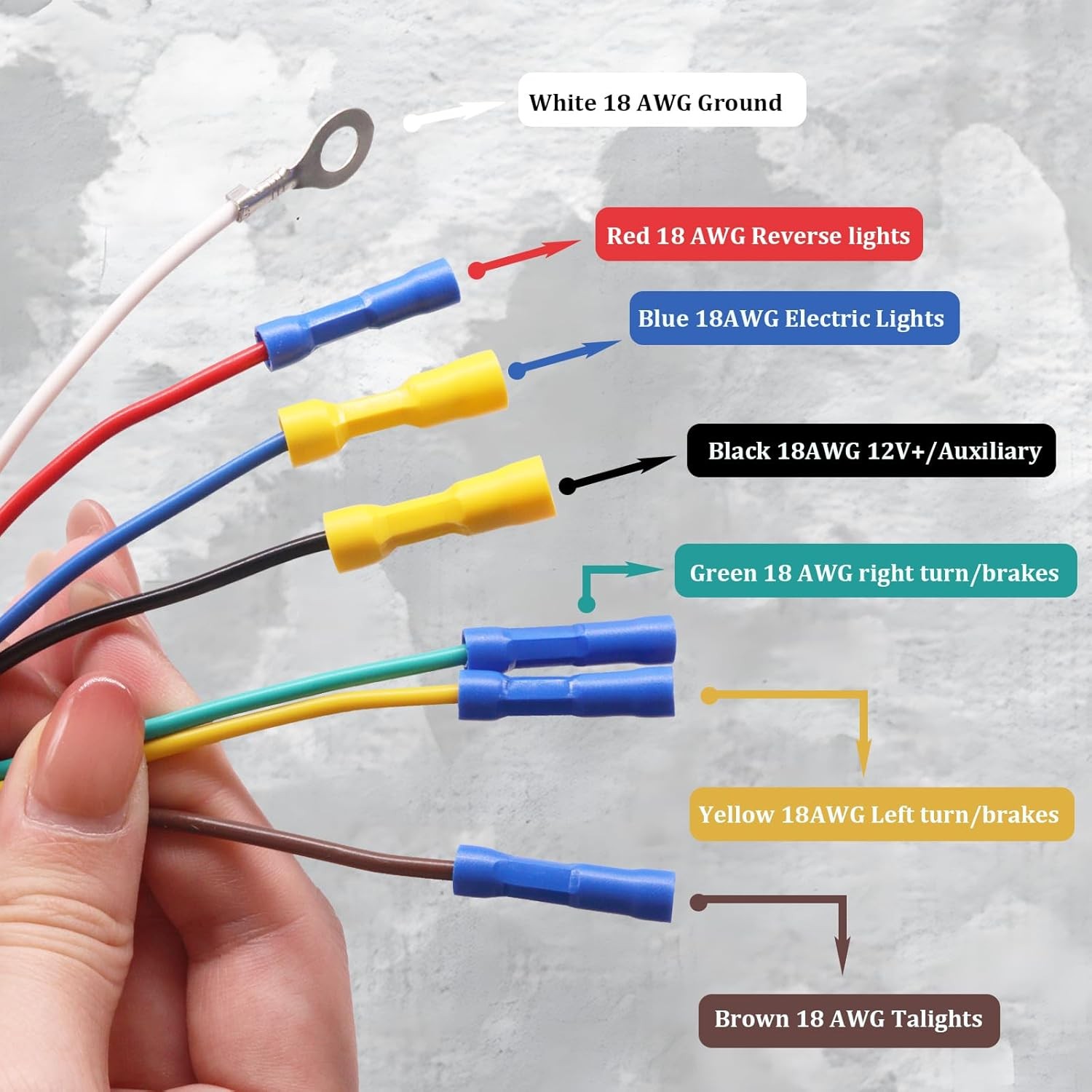 7 Way 7 Pin Trailer Plug Truck Side Wiring Harness Connector