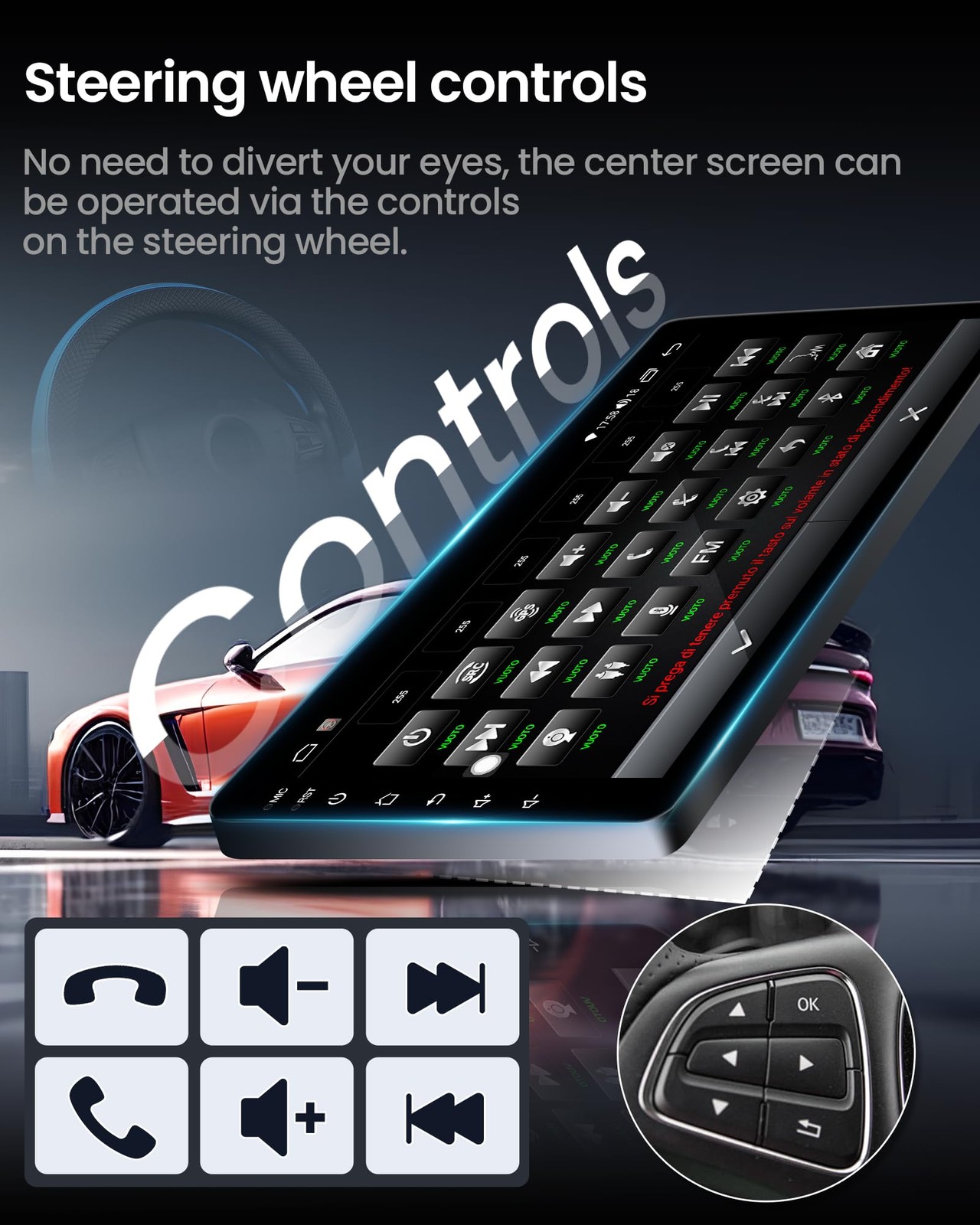 9″ Touchscreen Wireless Carplay Android Auto Stereo for 2003-2008 Toyota Corolla