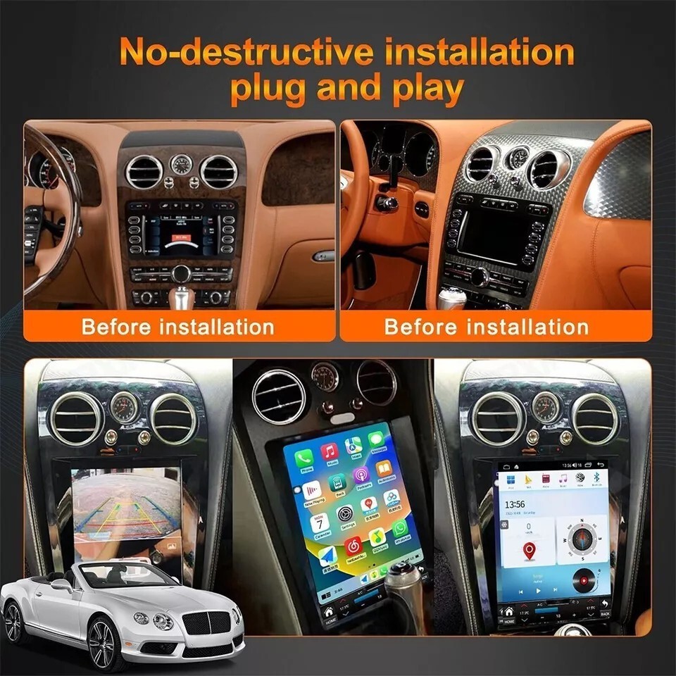 12.1″ For 2004-12 Bentley Flying Spur Continental Car Radio Stereo Carplay 4+64G