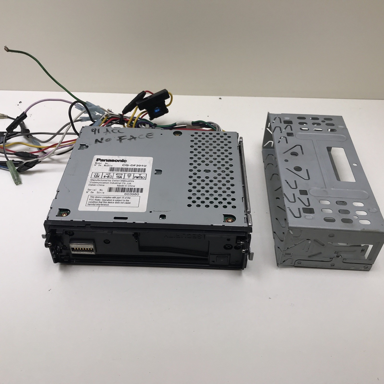Panasonic CQ-DF201U Flip Down CD Car Radio With Wiring ( No Faceplate)