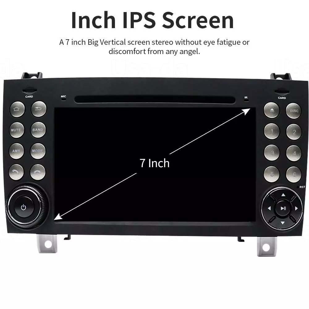 7″ Android 14 CarPlay Radio For Mercedes-Benz SLK R171 04-12 GPS 8+128G Stereo