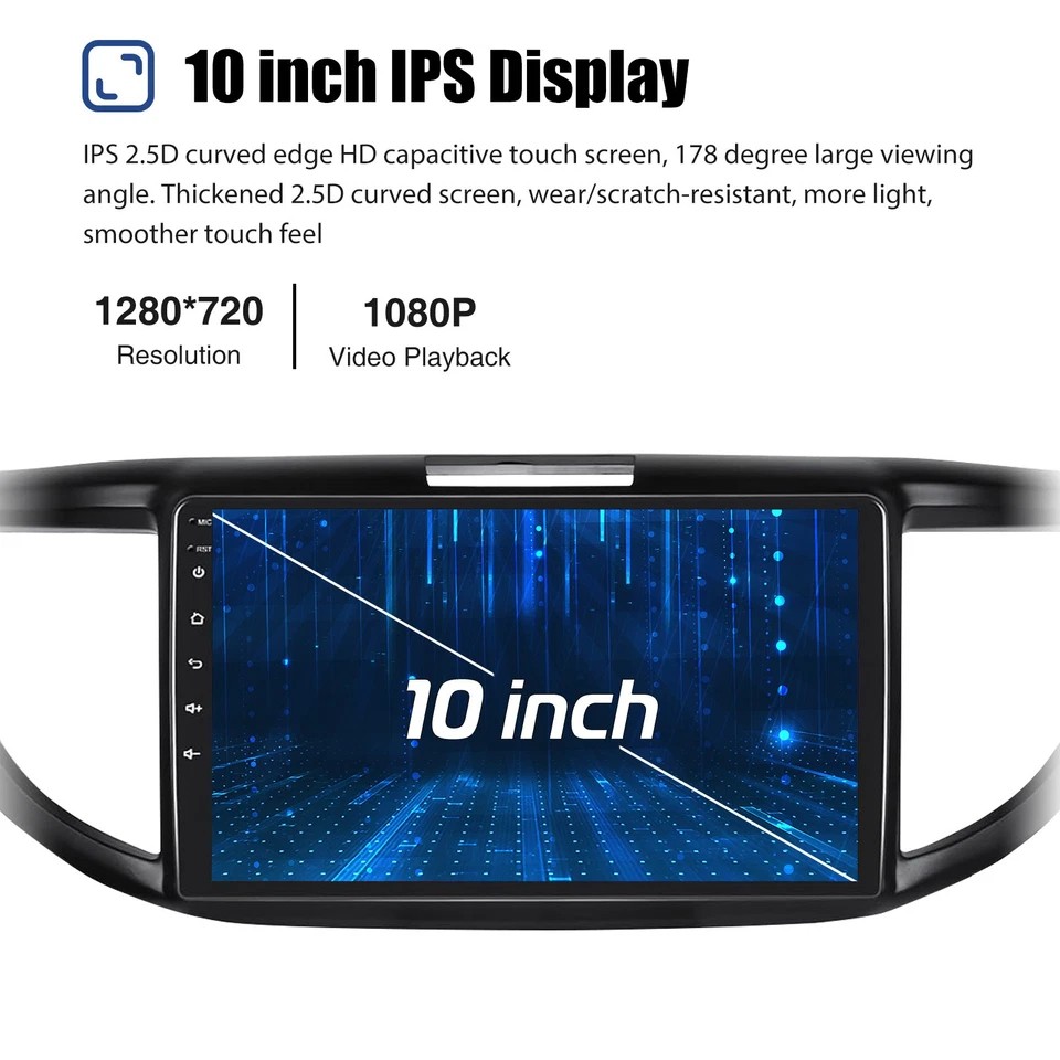 10” Android 15 Carplay Radio Stereo Navi For For Honda CRV 2012 2013 2014-2016
