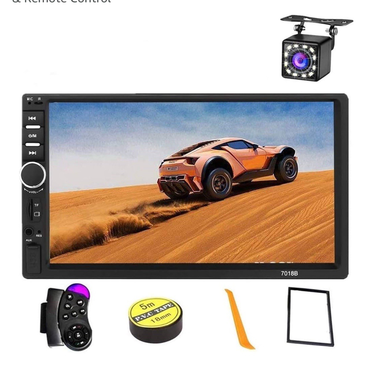 Konifo Double Din 7” Car Stereo Touch Screen Bluetooth Radio MP5 Player / Camera