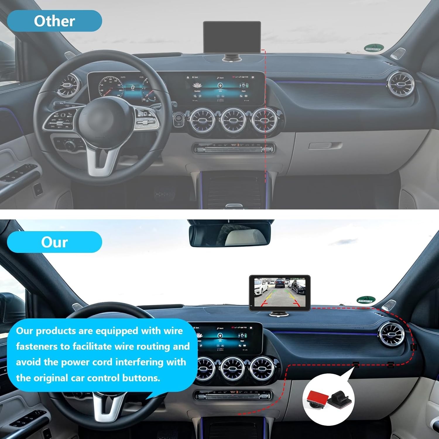 Car stereo 7 Inch Touch Screen Wireless CarPlay Android Auto Backup Camera