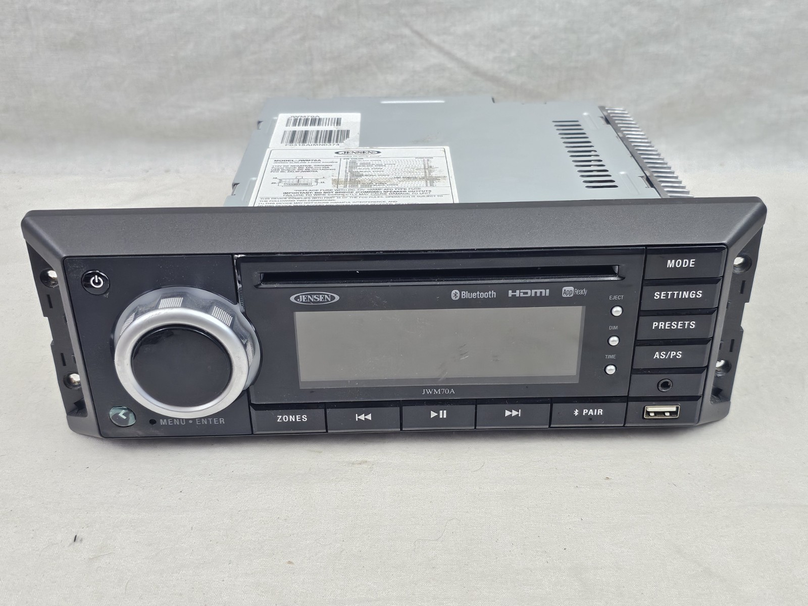 JENSEN JMW70A BLUETOOTH HDMI APP READY CD CAR STEREO