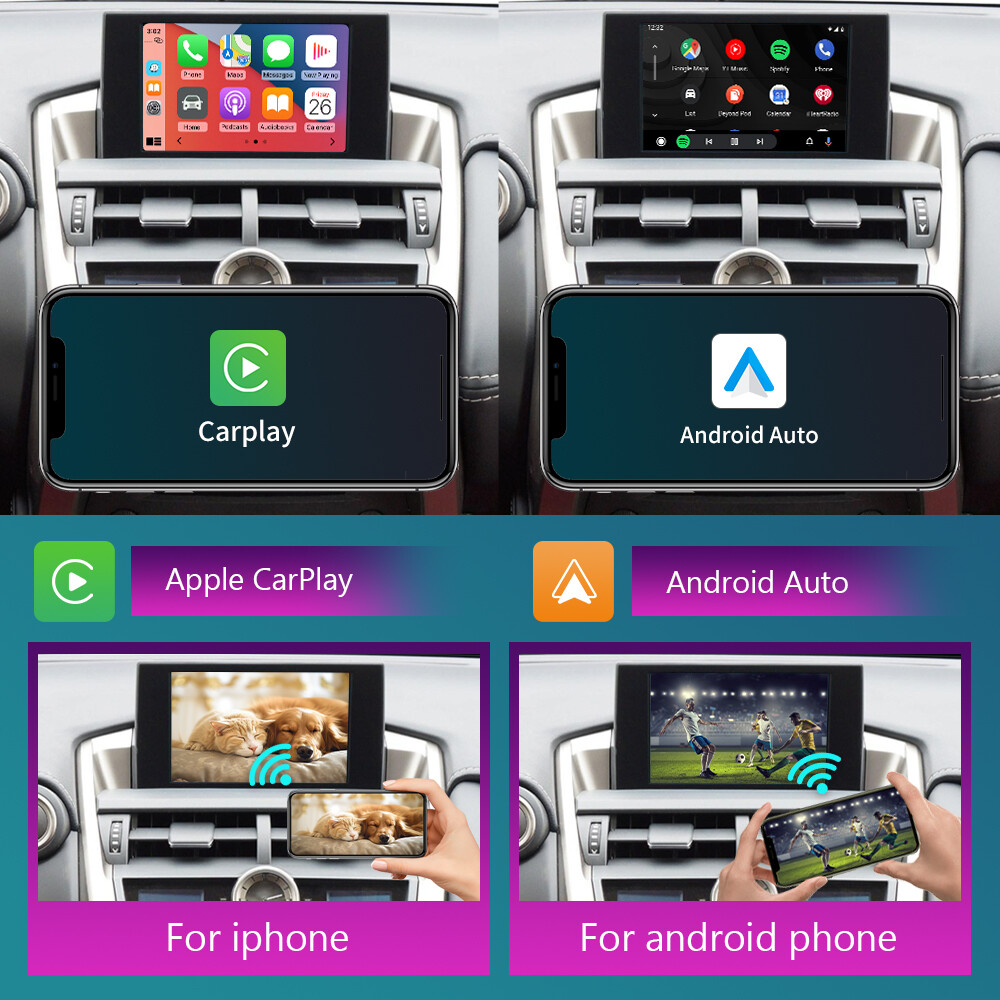 For Lexus IS NX ES RX GS UX CT LX LC RC 2014-2020 Wireless Carplay Andriod Auto