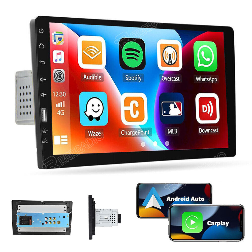 9″ Single 1Din Car Stereo Radio for Apple/Android CarPlay Touch Screen Bluetooth
