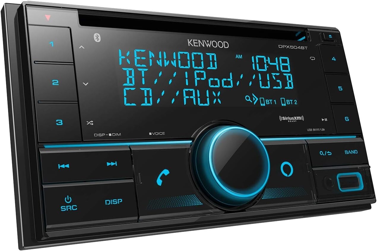 Kenwood DPX504BT Double DIN CD Receiver w/ Bluetooth Amazon Alexa Voice Control