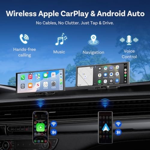 OTTOCAST 11.4″ Wireless CarPlay Android Auto Screen Backup Camera
