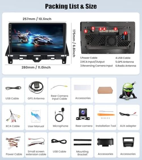 8Core 6G+128G Android Car Radio Stereo for Honda Accord 2008 P3-8 Core 6G+128G