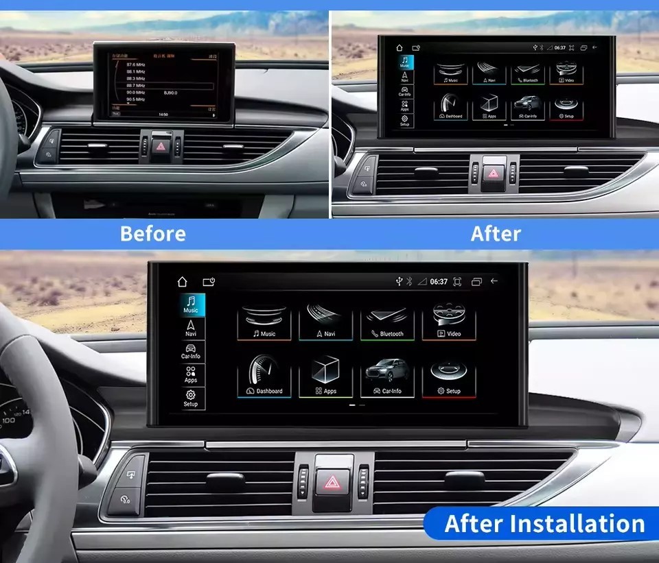 For Audi A6 A7 C7 MMI 2012-2018 Android Car Stereo Radio Apple Carplay GPS Maps