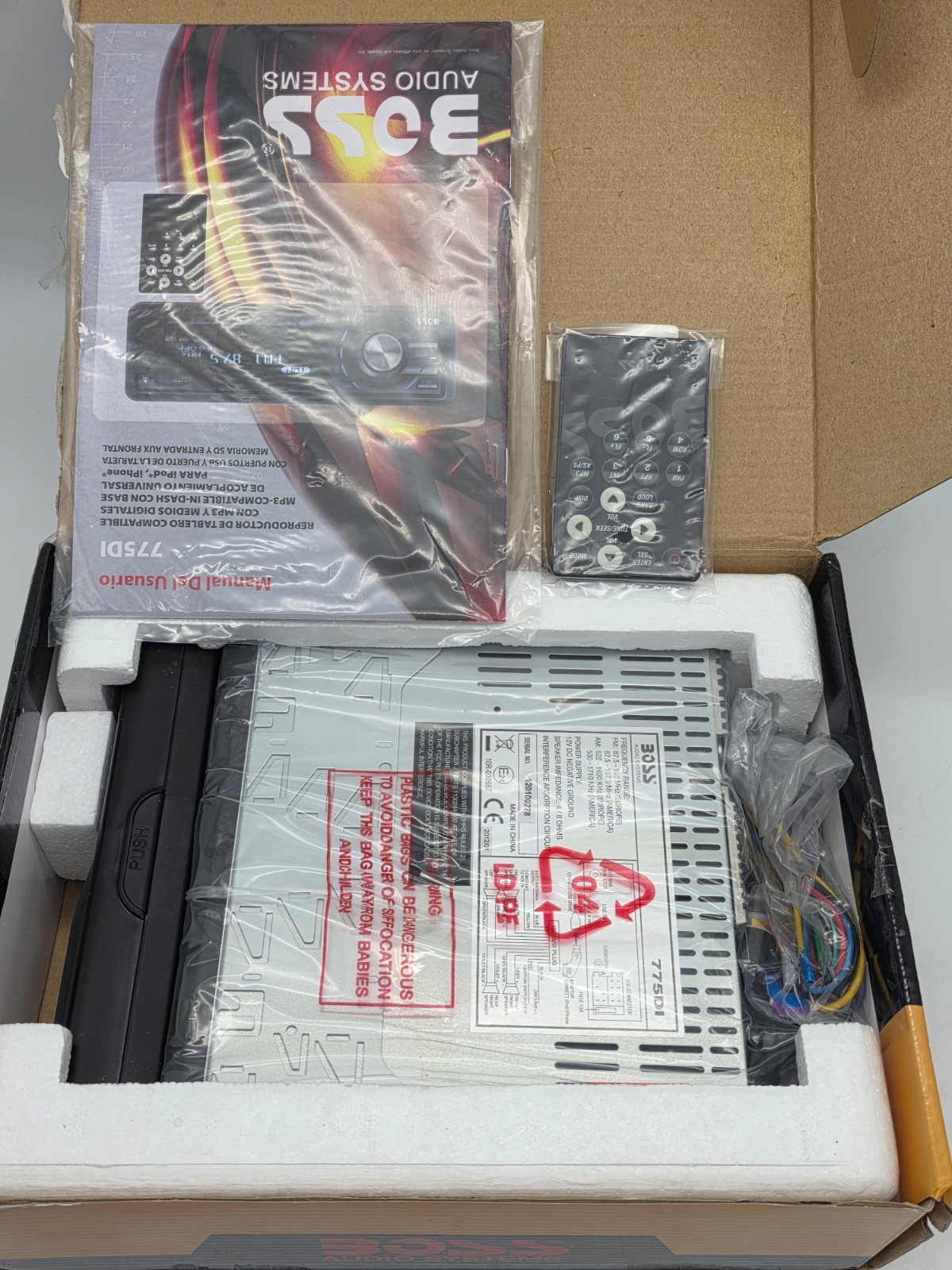 Boss 775DI MP3 In Dash Digital Media Receiver 320 W ~ Open Box NEW