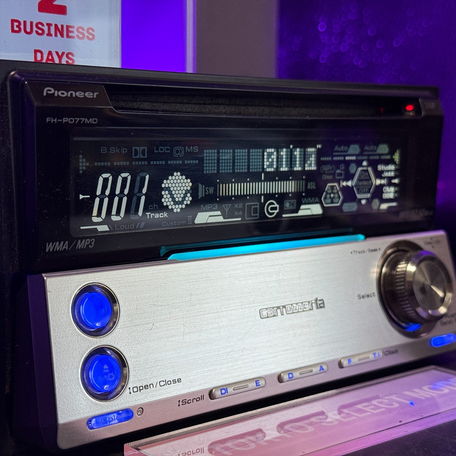 Pioneer Carrozzeria FH-P077MD 2DIN Car Audio CD MD Player Added BT JDM In Stock