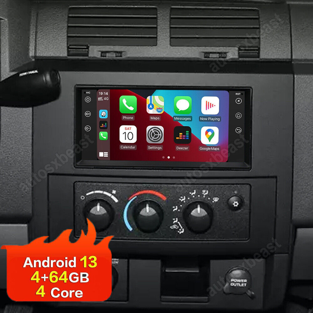 For 2008-2011 Dodge Dakota Apple Carplay 7″ Android 13 GPS Stereo Radio DSP