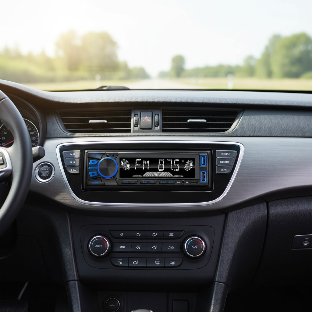 Car Bluetooth Stereo with App Control, Push-to-Talk, and Remote Access