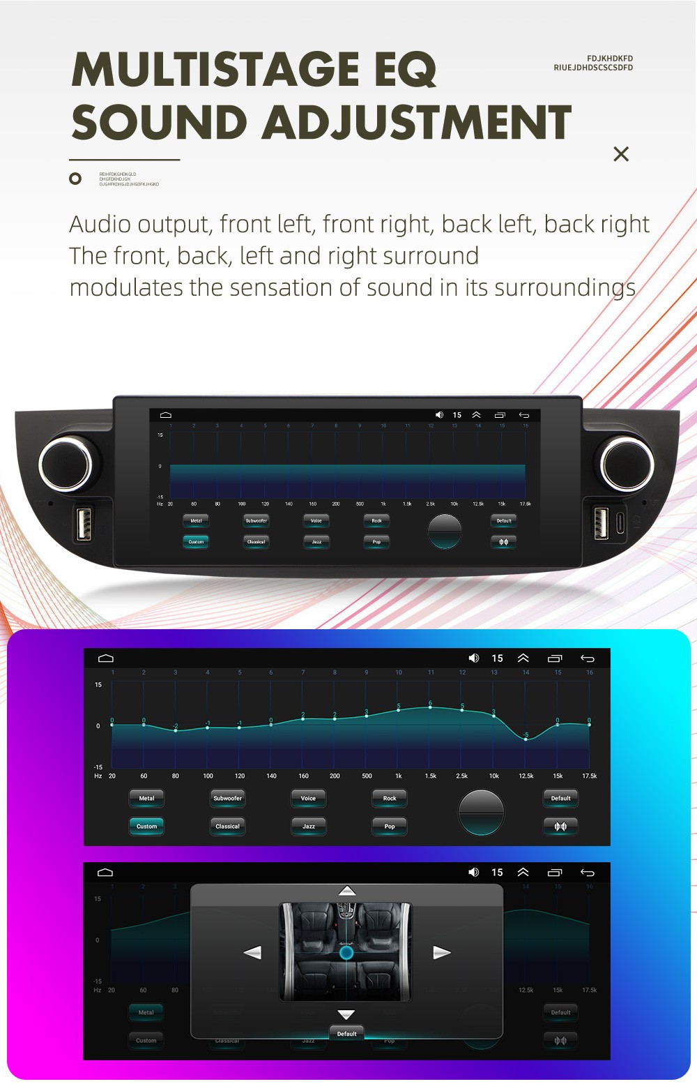 Car Radio Stereo Player GPS Navi Head Unit WIFI SWC Fit For Fiat 500 2007-2018