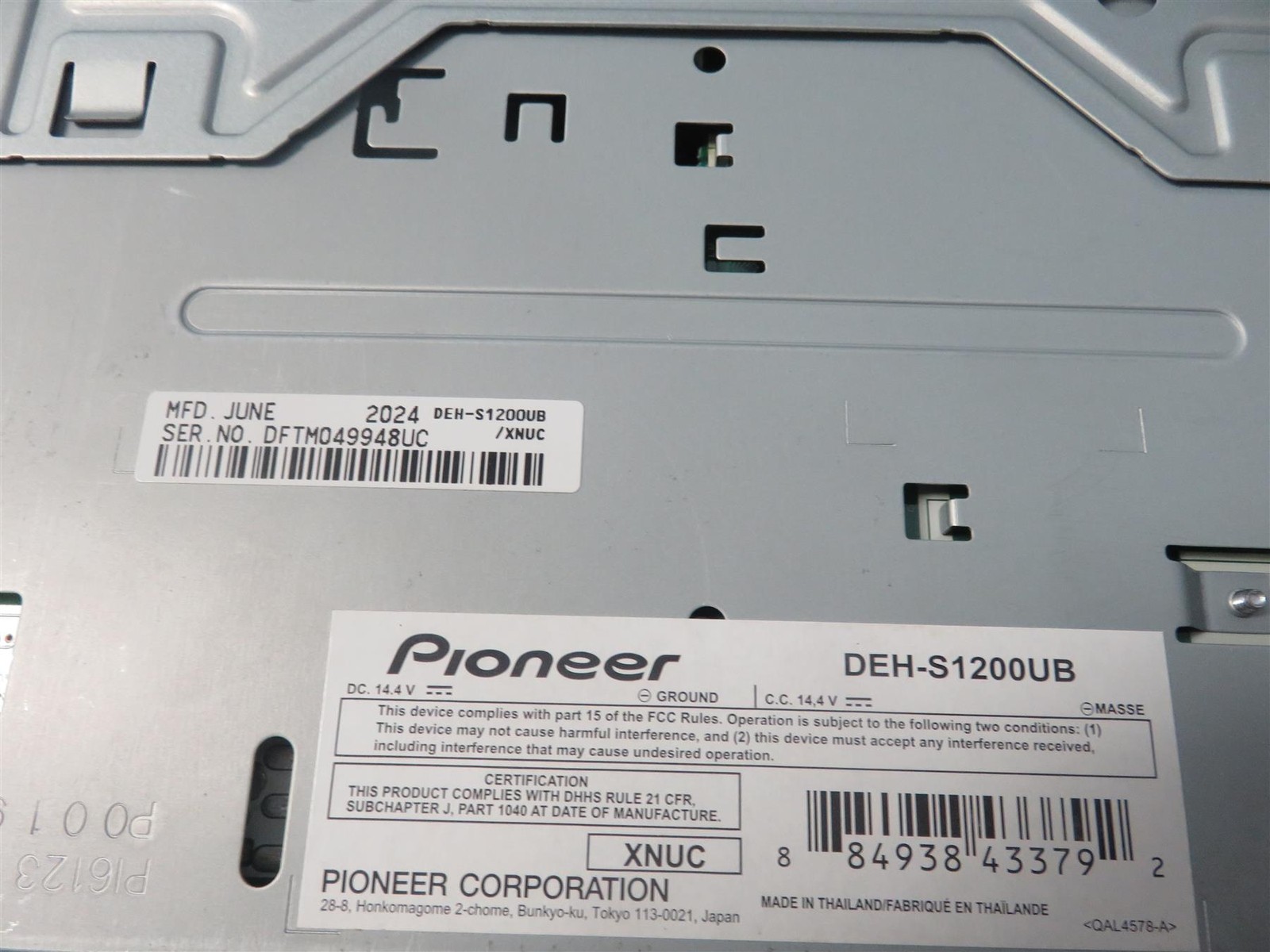 Pioneer DEH-S1200UB Single 1-DIN CD MP3 Player – Free Shipping