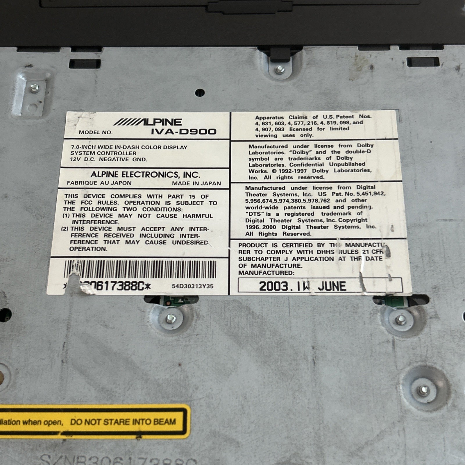Alpine IVA-D900 Net Mobile Media Station