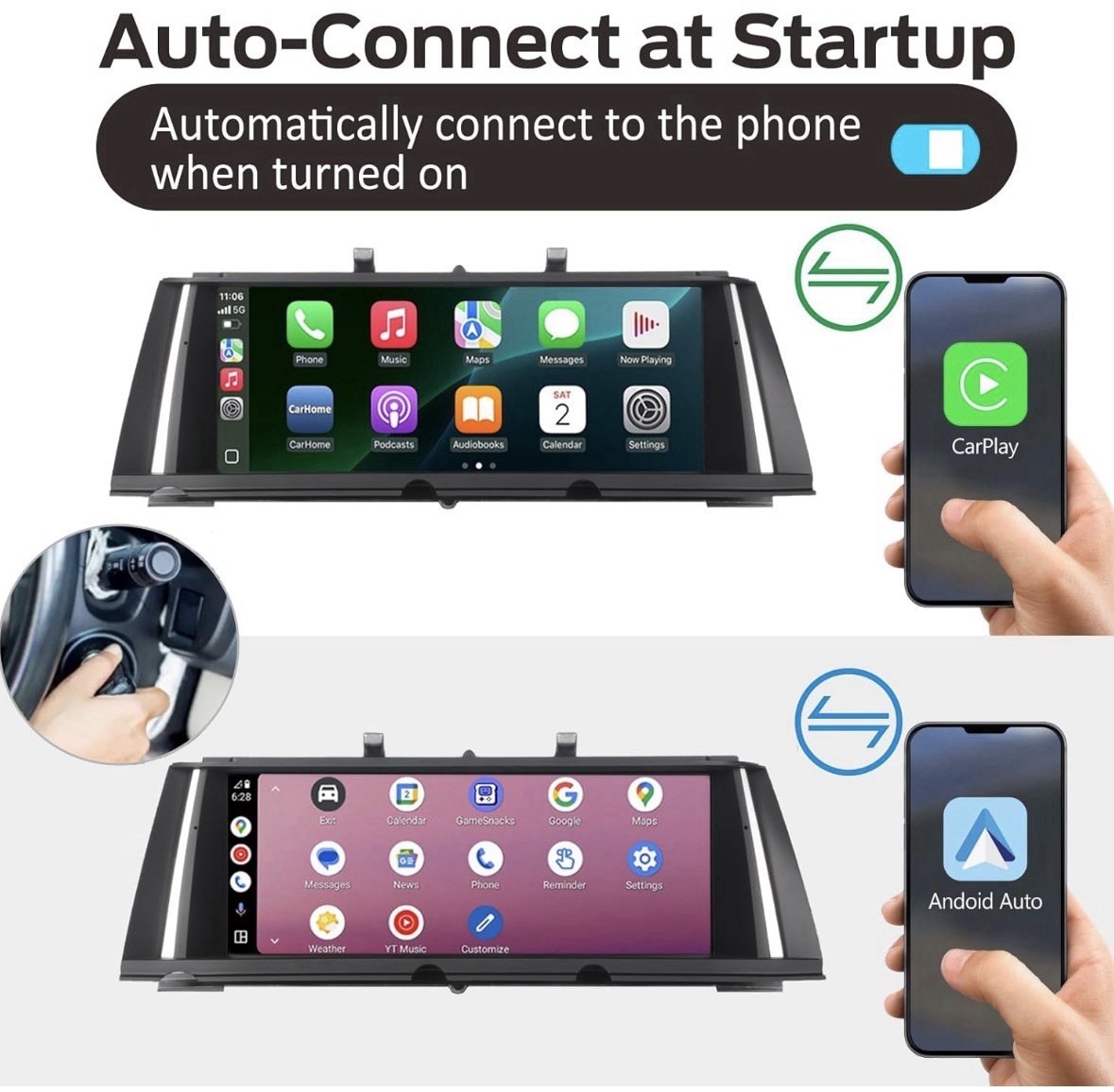 MAVYULQEF 2 DIN Linux Car Stereo Radio BMW 7 Series F01 F02 CIC CarPlay