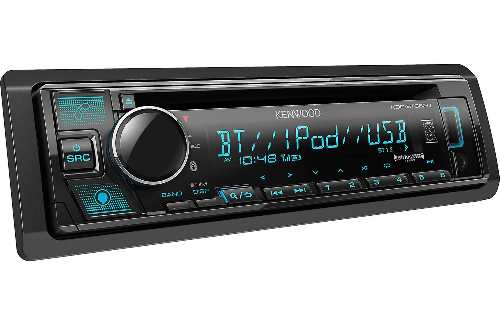 Kenwood KDC-BT382U Single DIN Bluetooth CD Stereo Receiver + Alexa Voice Control