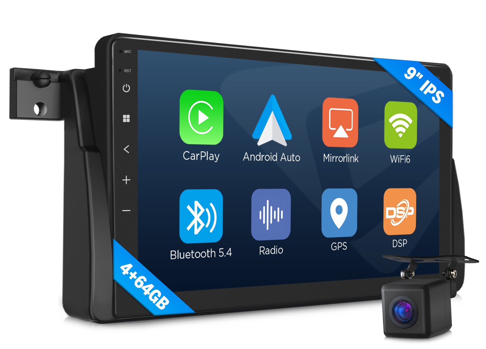 For BMW E46 330i 9″Android 14 Car Radio Wireless CarPlay Bluetooth RDS FM AM DSP