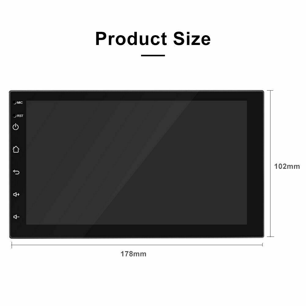 Android 15 Car Stereo GPS Navi MP5 Player 7″ Double 2Din WiFi BT Radio Carplay