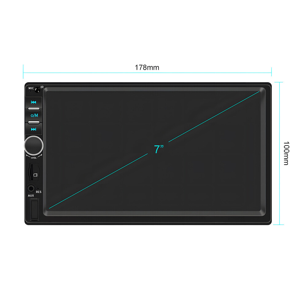 7″ Double 2DIN Carplay Car Radio Android Auto Bluetooth USB FM Mirror Link +Cam