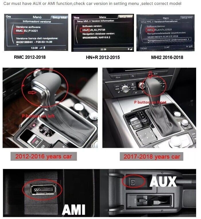 For Audi A6 A7 C7 2012-2018 Car Stereo Radio 12.3″ Android 13 Carplay GPS 8+128G