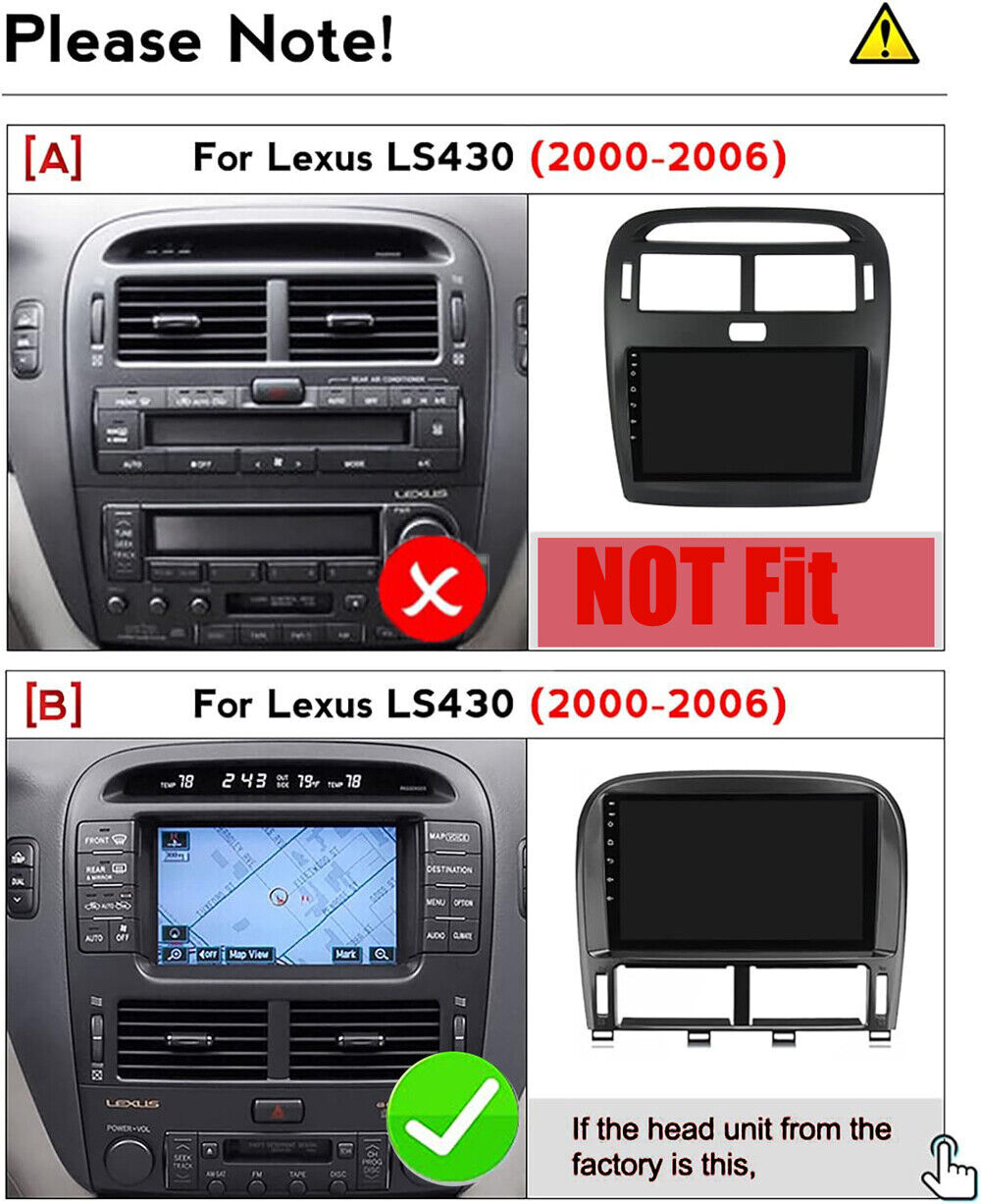 For Lexus LS430 2001 2002 2003-2006 Android 13 Stereo GPS Nav Wifi Radio CarPlay
