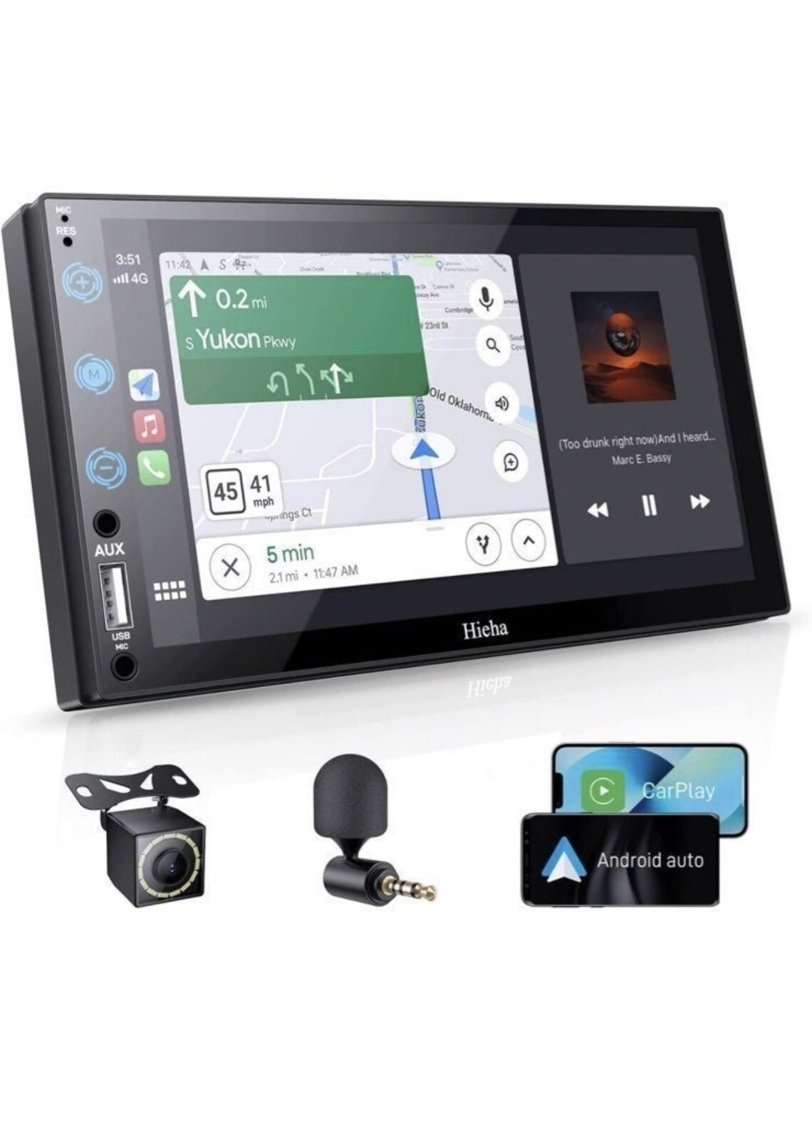 Double Din Car Stereo with Bluetooth,Compatible with Apple CarPlay & Android …