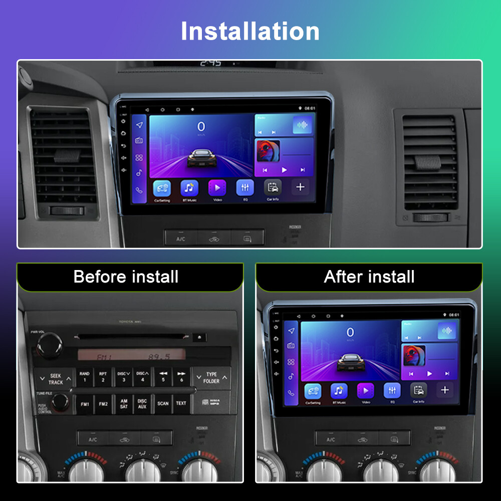 For Toyota Tundra 07-2013 Sequoia 2008-2019 Car Stereo GPS NAV Radio BT Android