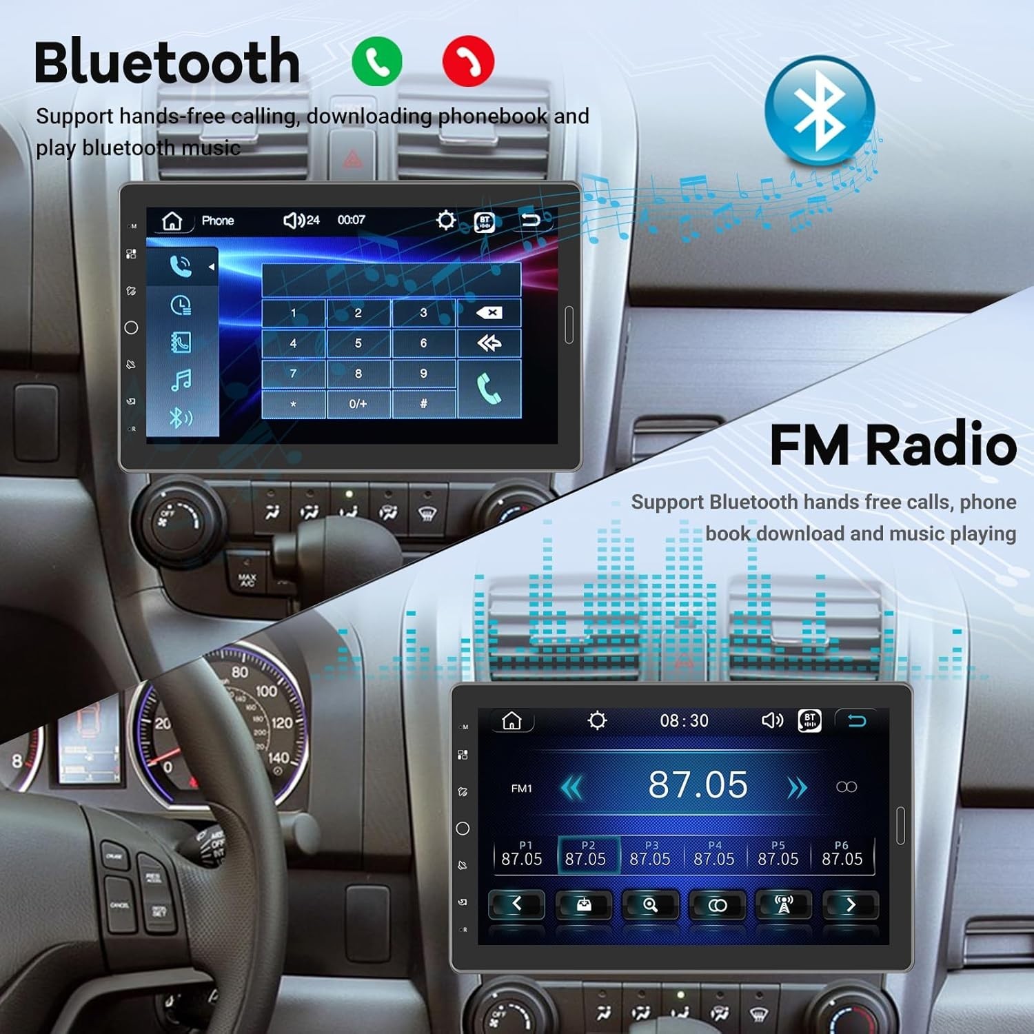 Multi-Function 10.1″ Car Stereo: CarPlay, Android Auto & Steering Wheel Control