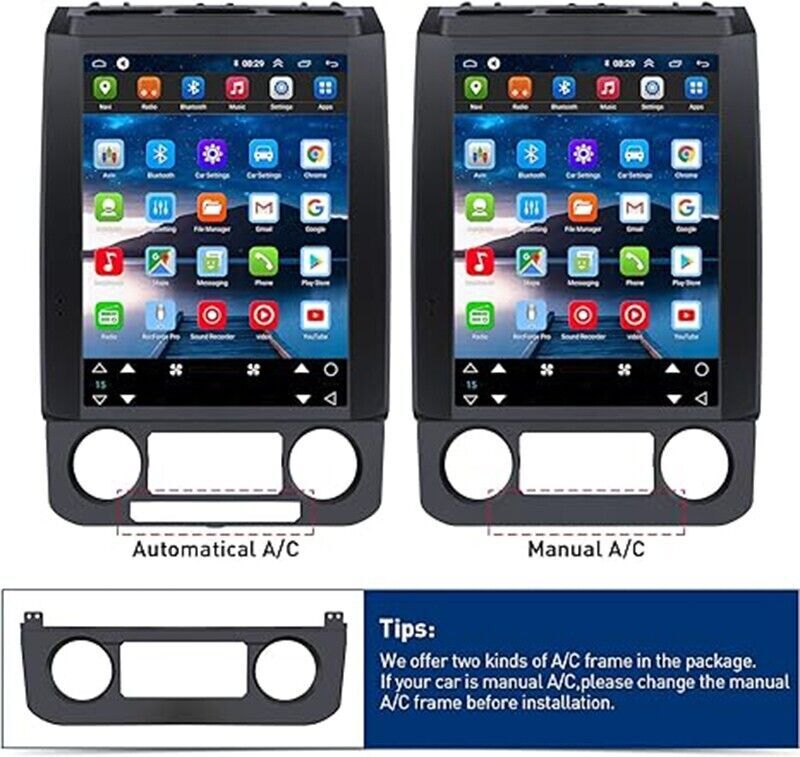 12.1″ Android Carplay Car Stereo Radio GPS Navi 2+32GB For Ford F150 2016-2021