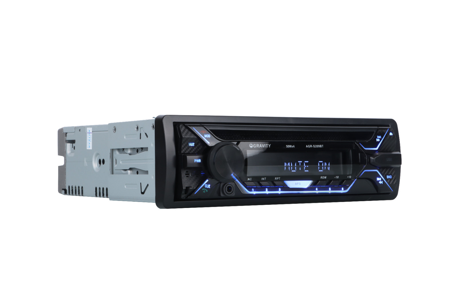 Gravity 1-Din Car Stereo Bluetooth AM FM USB Receiver + 4x 6.5″ & 6×9″ Speakers