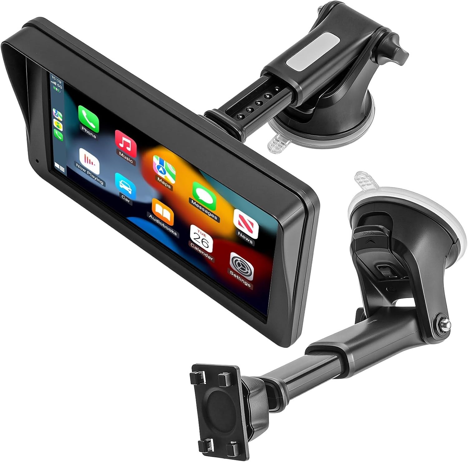 Dynamic Dashboard & Windshield Car Mount for CarPlay Screens – Easy One-Hand Use