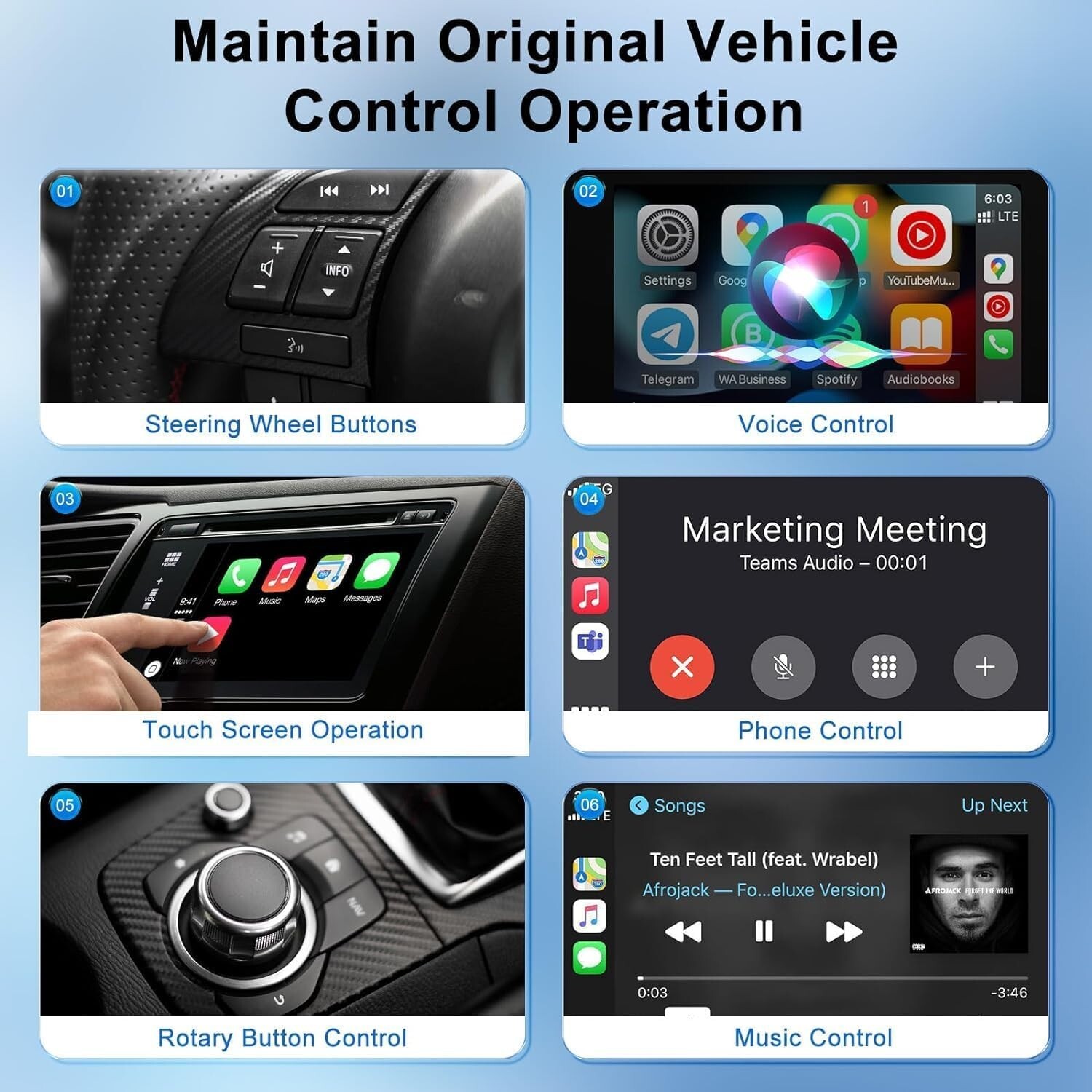 LXJTHT CarPlay Wireless Adapter for Wired CarPlay to Wireless SUITS 98% OF CARS