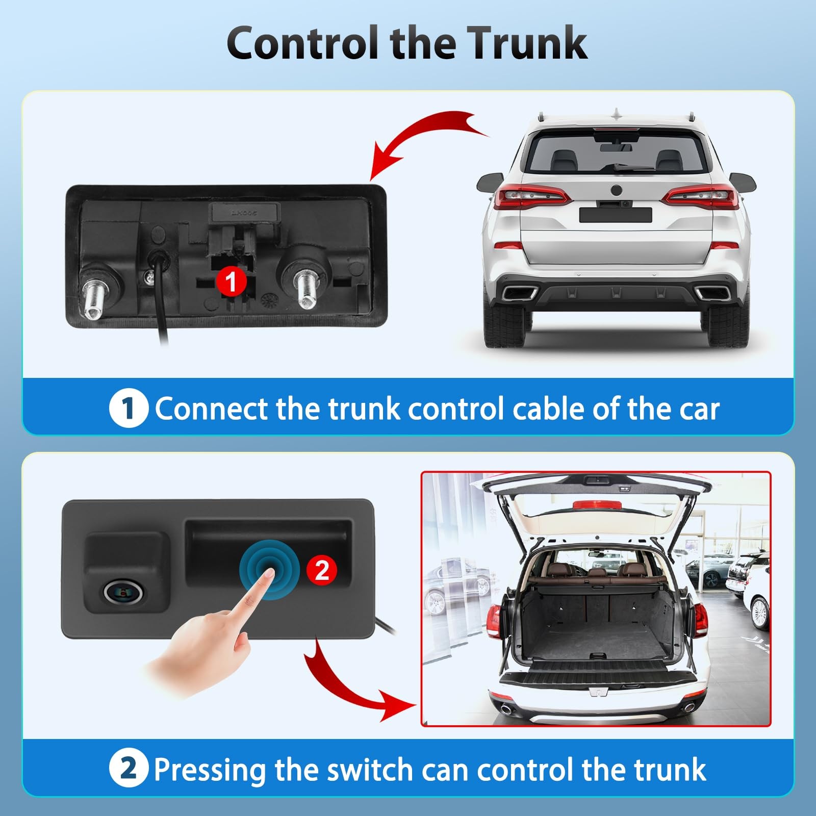 Motoris 720P HD Rear View Backup Camera with 170° Wide Angle, IP67 Waterproof…