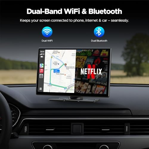 9” Carplay Screen with Netflix YouTube and 1080P Backup Camera Upgraded