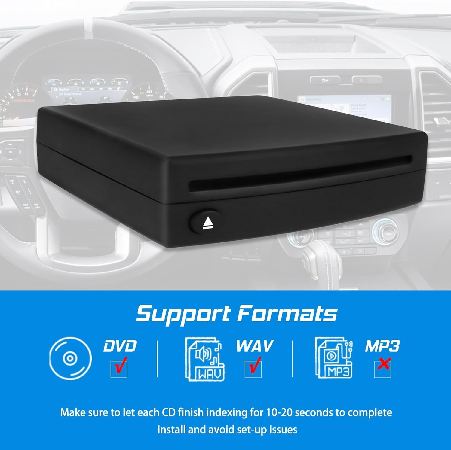 Vehicle CD Player, Cidava OE Integrated Player via USB Radio Black